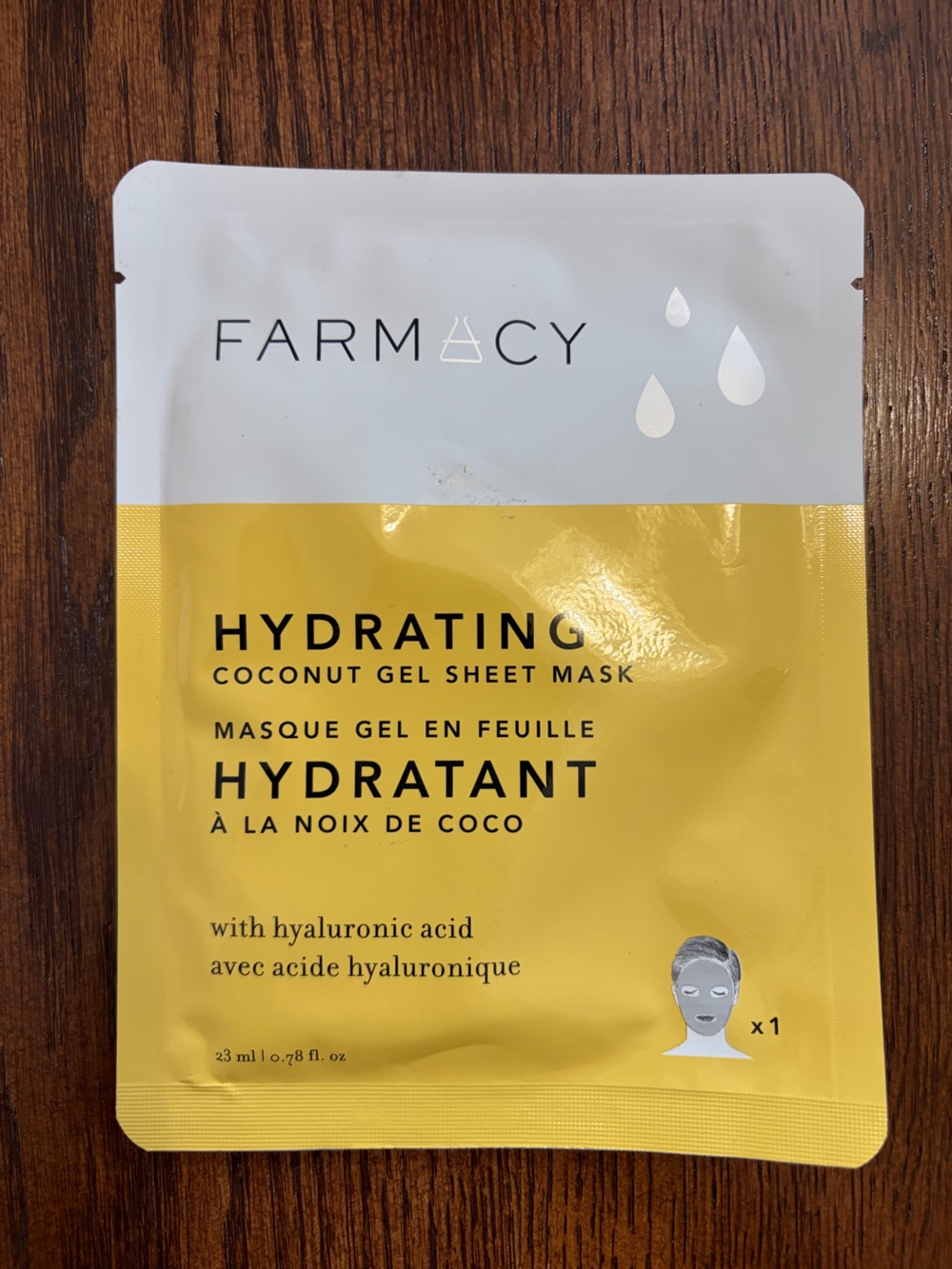 Farmacy Hydrating Coconut Gel Sheet Mask – Yellow & White Packaging